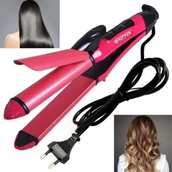2 In 1 Hair Straightener And Hair Curler Quick Heat-up Technology