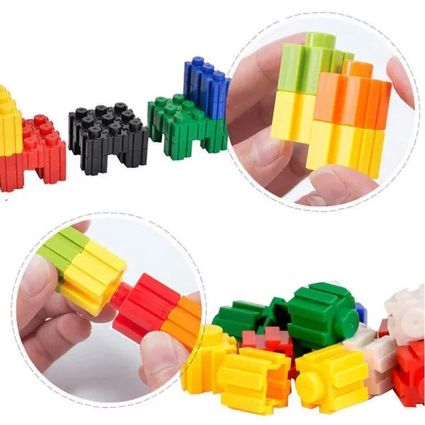 Rocket Educational Rainbow Color Building Blocks Toy For Kids