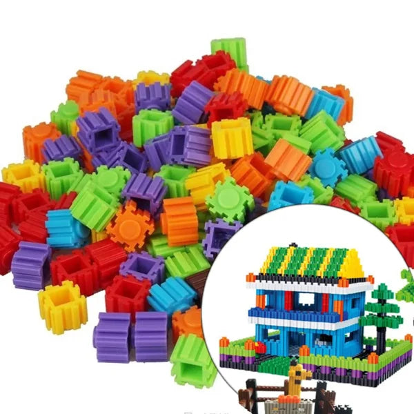 Rocket Educational Rainbow Color Building Blocks Toy For Kids