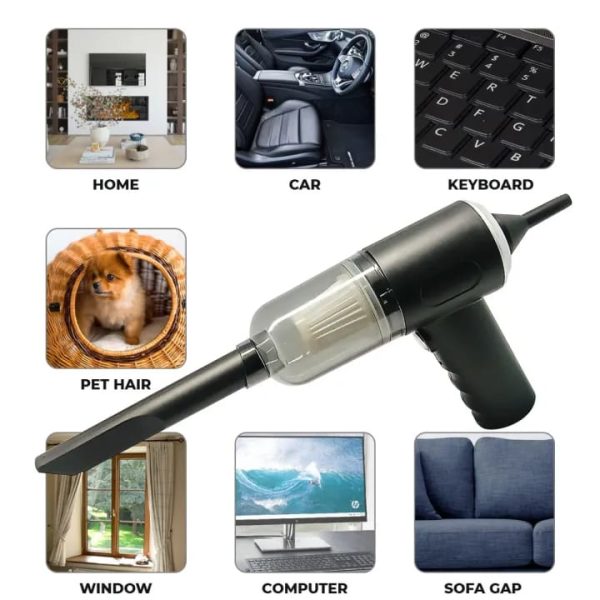 3 In 1 As-228 Mini Usb Rechargeable Vacuum Cleaner For Home And Office Use