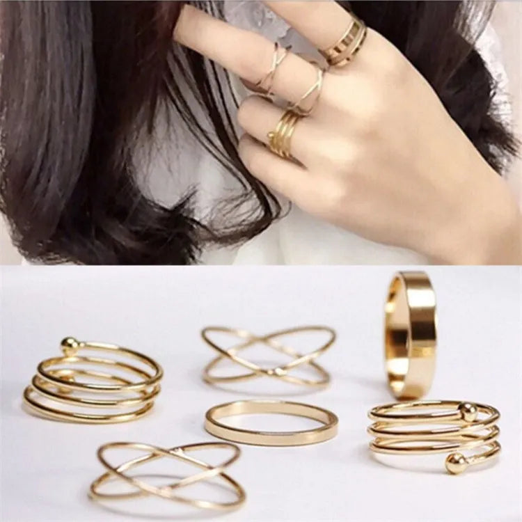 6 Pcs Finger Ring Set Best Selling