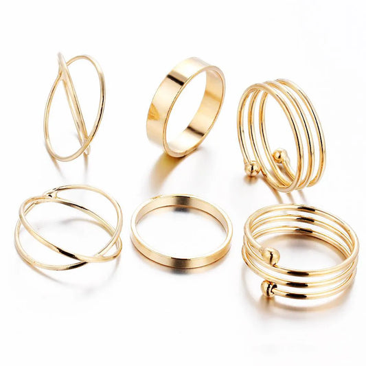 6 Pcs Finger Ring Set Best Selling