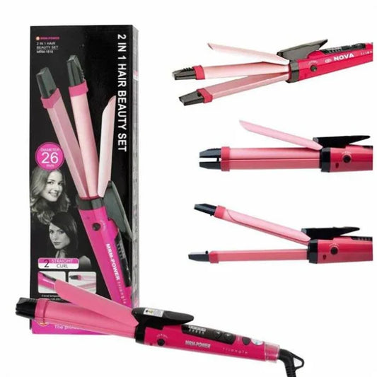 2 In 1 Hair Straightener And Hair Curler Quick Heat-up Technology