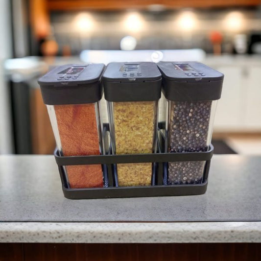 Spice Masala Plastic Storage Box And Herbs ( Pack Of 3)