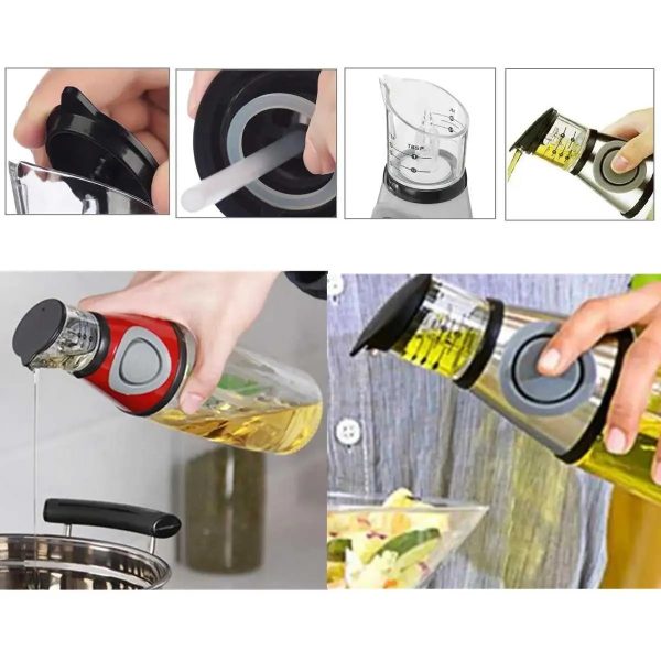 Cooking Oil Sprayer Press And Measure Oil Bottle Tool