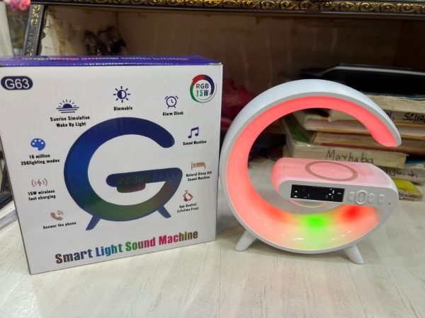 Rgb Light Bluetooth Speaker With 10w Wireless Charging 4 In 1 Led