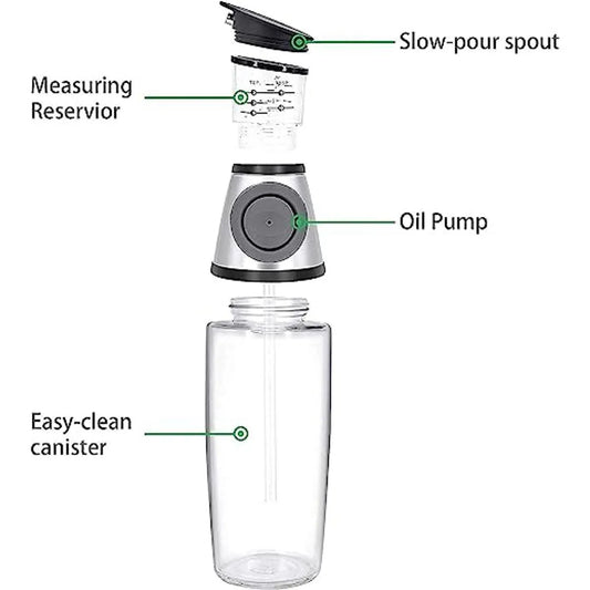Cooking Oil Sprayer Press And Measure Oil Bottle Tool