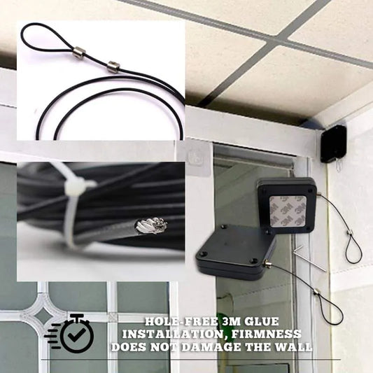 Portable Automatic Stainless Steel Door Closer Multifunctional Punch-free