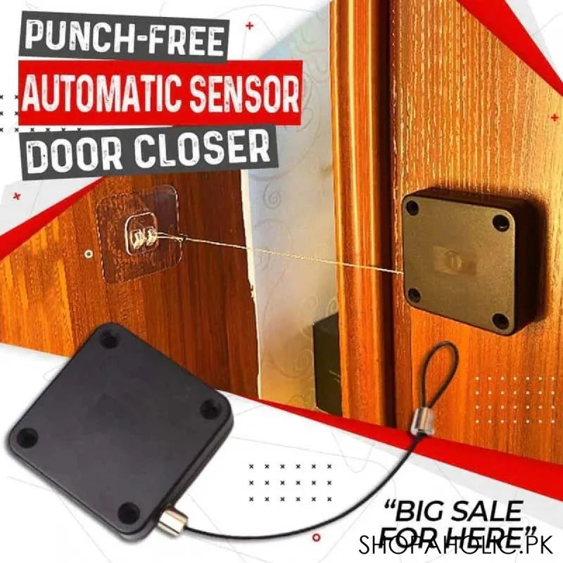 Portable Automatic Stainless Steel Door Closer Multifunctional Punch-free