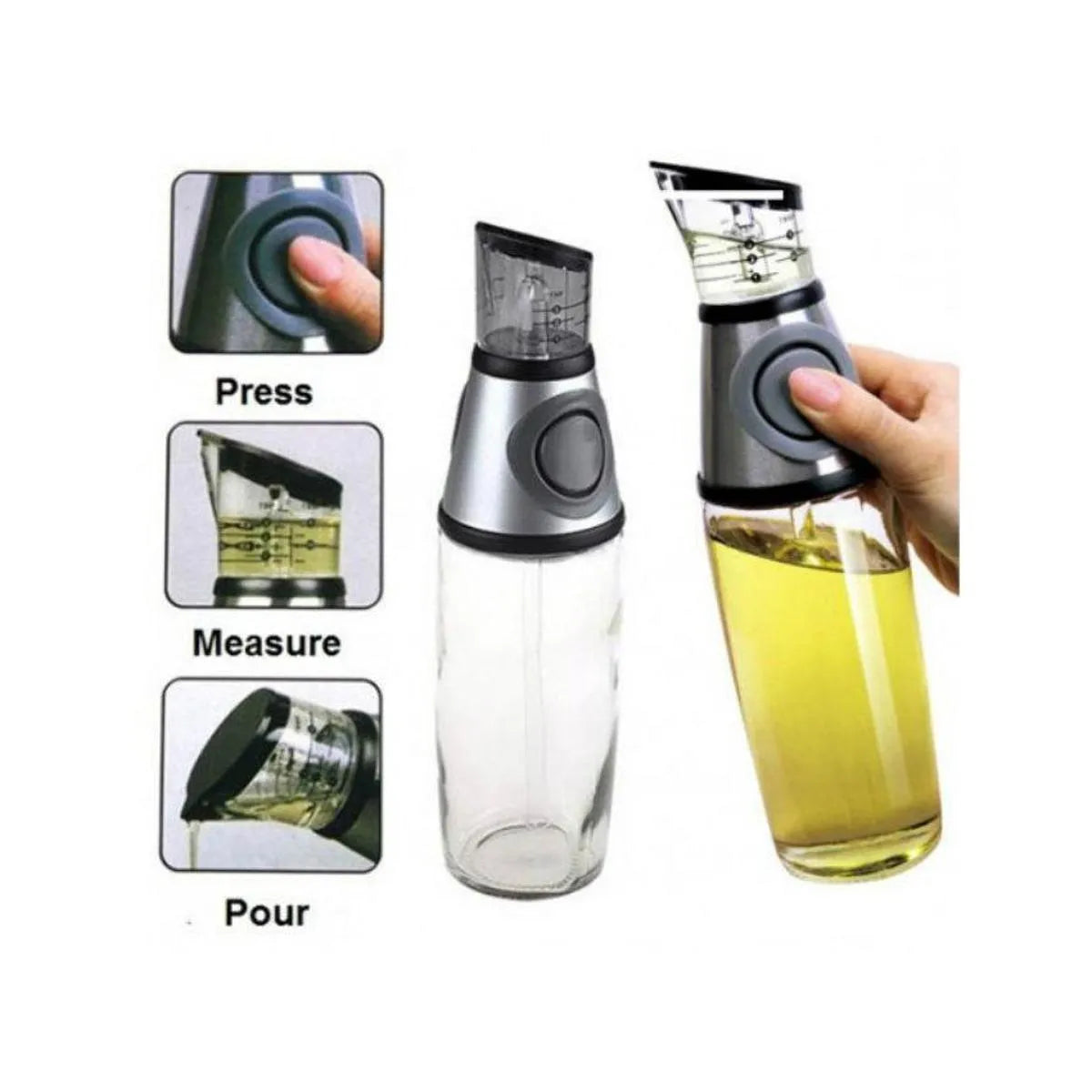 Cooking Oil Sprayer Press And Measure Oil Bottle Tool